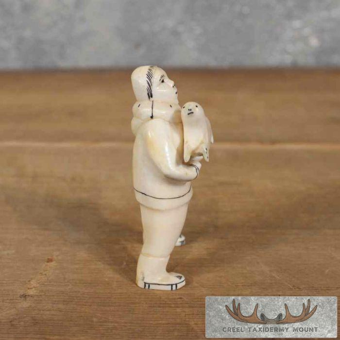 Ivory Eskimo & Seal Figurine For Sale - Image 4