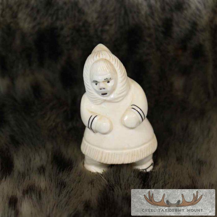 Ivory Eskimo Figurine For Sale - Image 9