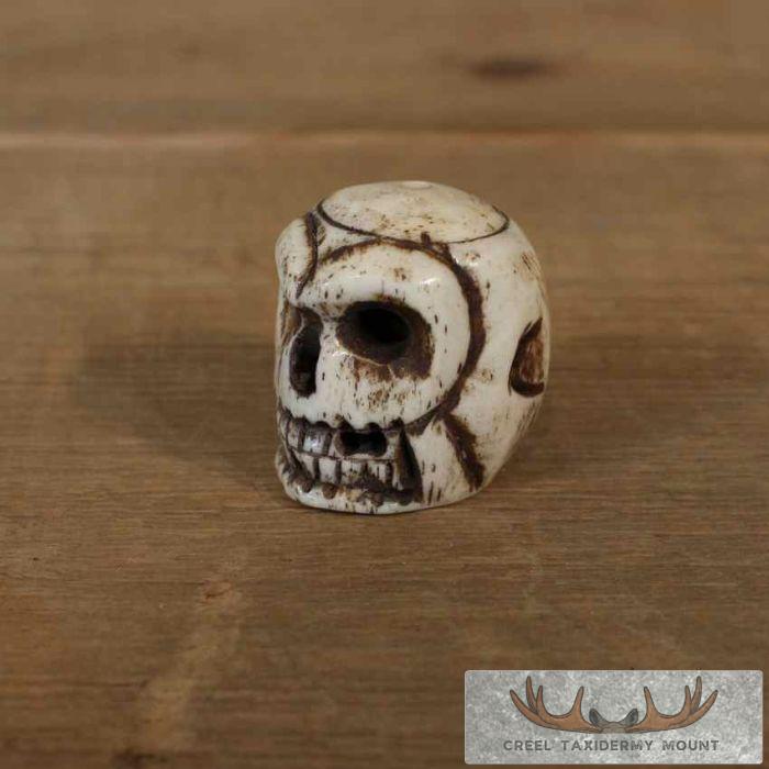 Ivory Carved Skull Figurine For Sale - Image 6