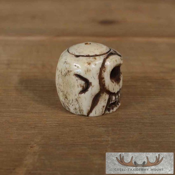 Ivory Carved Skull Figurine For Sale - Image 3