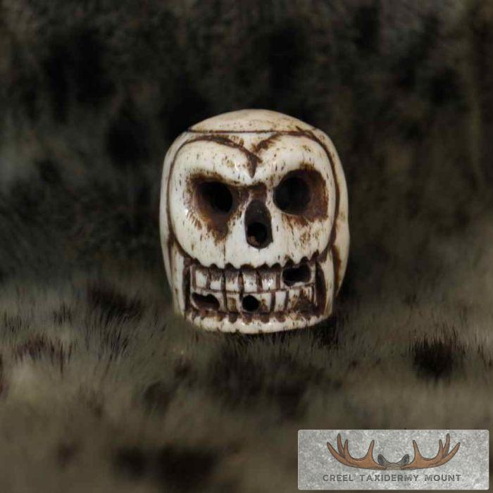 Ivory Carved Skull Figurine For Sale - Image 9