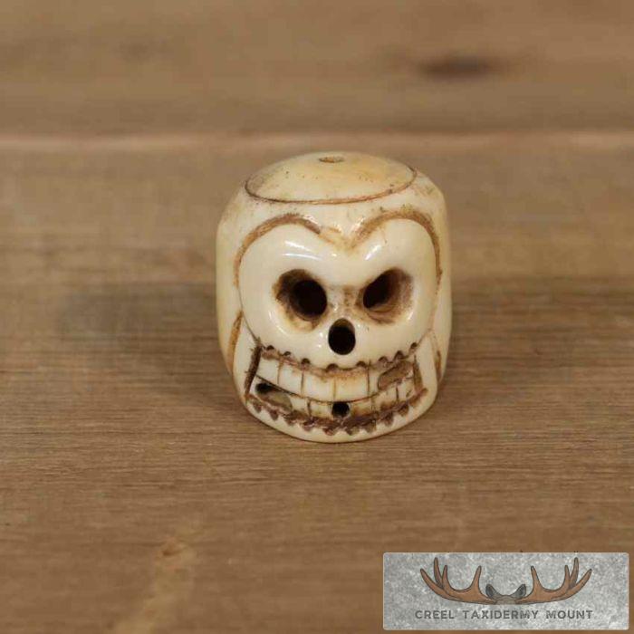 Ivory Carved Skull Figurine For Sale - Image 6