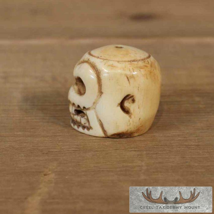 Ivory Carved Skull Figurine For Sale - Image 7