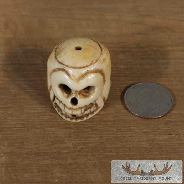 Ivory Carved Skull Figurine For Sale - Image 10