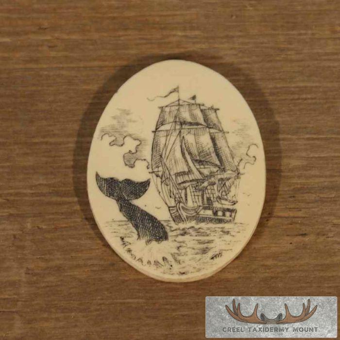 Ivory Whale & Ship Medallion - Image 2