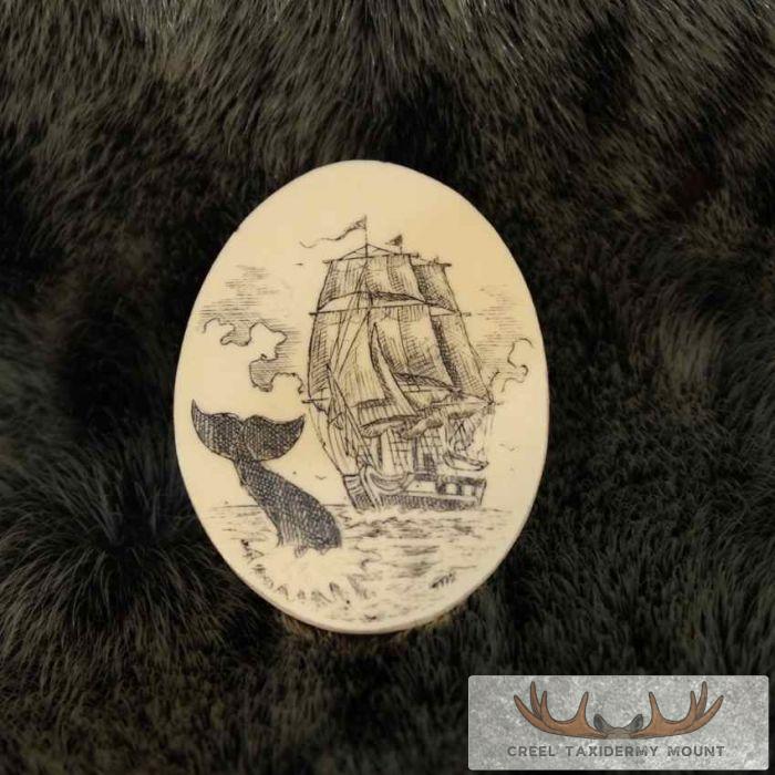 Ivory Whale & Ship Medallion - Image 5
