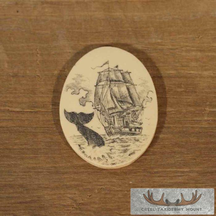 Ivory Whale & Ship Medallion - Image 3