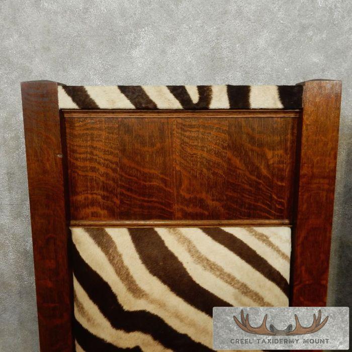 African Zebra Taxidermy Skin Bishop Chairs For Sale - Image 9
