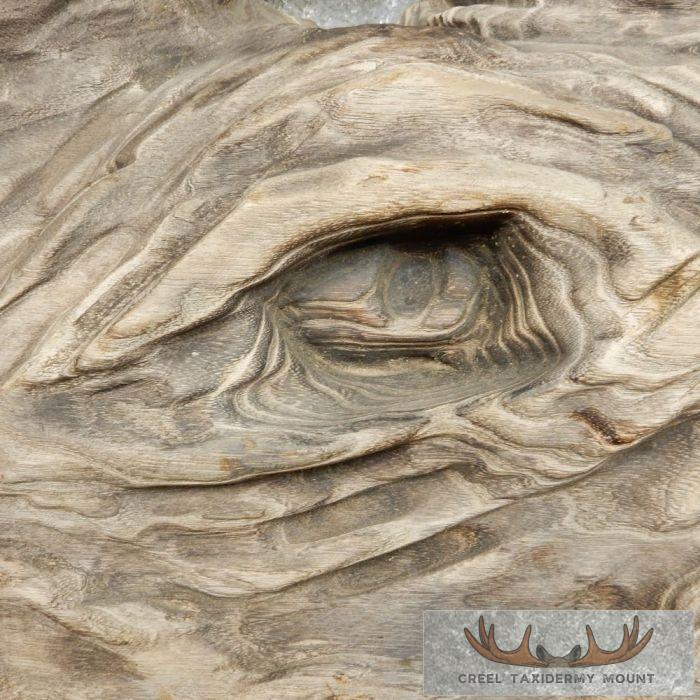 African Rhinoceros Wood Carving Safari Decor For Sale - Image 7