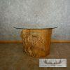 Carved Eagle Tree Trunk Table For Sale - Image 4