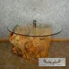 Carved Eagle Tree Trunk Table For Sale - Image 9