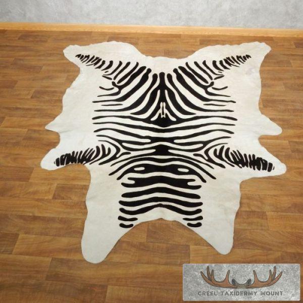 Faux Zebra Cowhide Taxidermy Hide Rug For Sale - Image 2