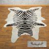 Faux Zebra Cowhide Taxidermy Hide Rug For Sale