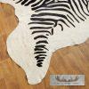 Faux Zebra Cowhide Taxidermy Hide Rug For Sale - Image 4