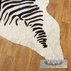 Faux Zebra Cowhide Taxidermy Hide Rug For Sale - Image 5