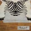 Faux Zebra Cowhide Taxidermy Hide Rug For Sale - Image 7
