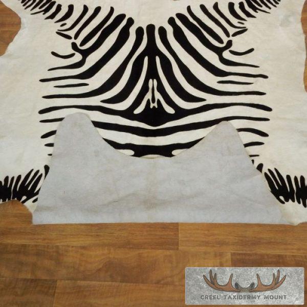 Faux Zebra Cowhide Taxidermy Hide Rug For Sale - Image 7