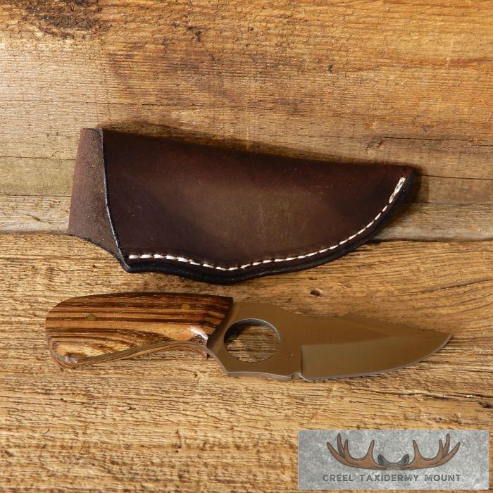 Kodiak Skinning Knife with Zebra Wood Handle For Sale - Image 2