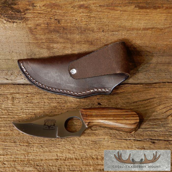Kodiak Skinning Knife with Zebra Wood Handle For Sale - Image 3