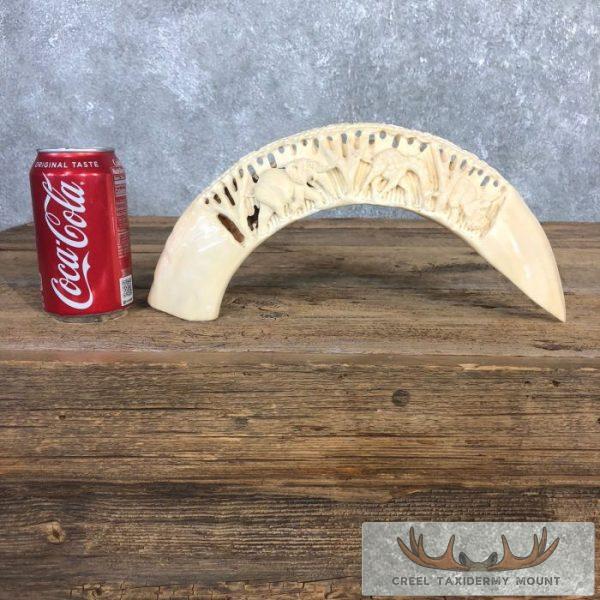Carved Hippopotamus Tooth Taxidermy Mount For Sale - Image 3