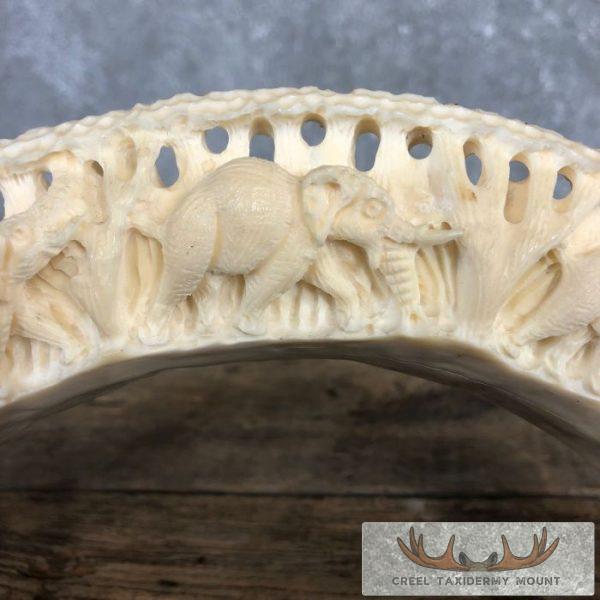 Carved Hippopotamus Tooth Taxidermy Mount For Sale - Image 8