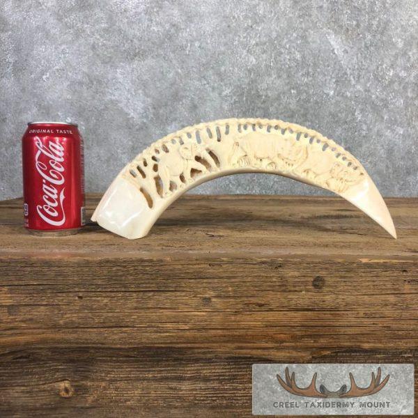 Carved Hippopotamus Tooth Safari Decor For Sale - Image 3