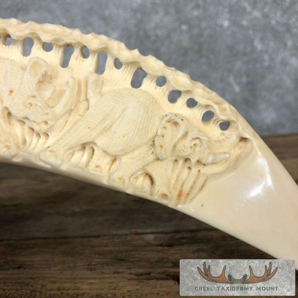 Carved Hippopotamus Tooth Safari Decor For Sale - Image 6