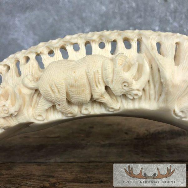 Carved Hippopotamus Tooth Safari Decor For Sale - Image 8