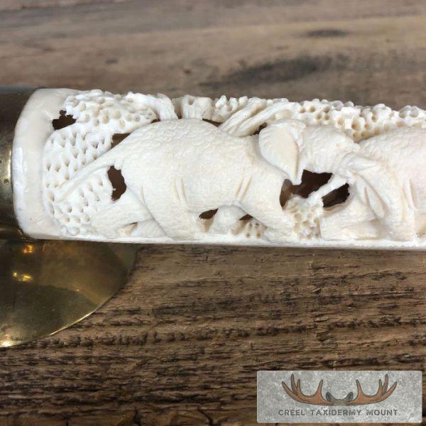 Carved Hippopotamus Tooth Safari Decor For Sale - Image 4
