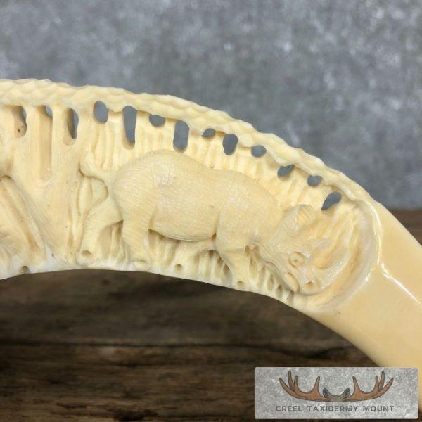 Carved Hippopotamus Tooth Taxidermy Mount For Sale - Image 8
