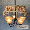 Five Light Whitetail Deer Antler Chandelier For Sale - Image 2