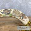 Scrimshaw Warthog Tooth Set Safari Decor For Sale - Image 8