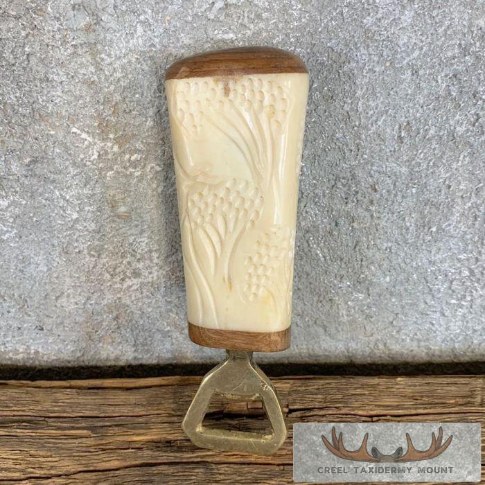 Carved Bone Handled Bottle Opener For Sale - Image 2