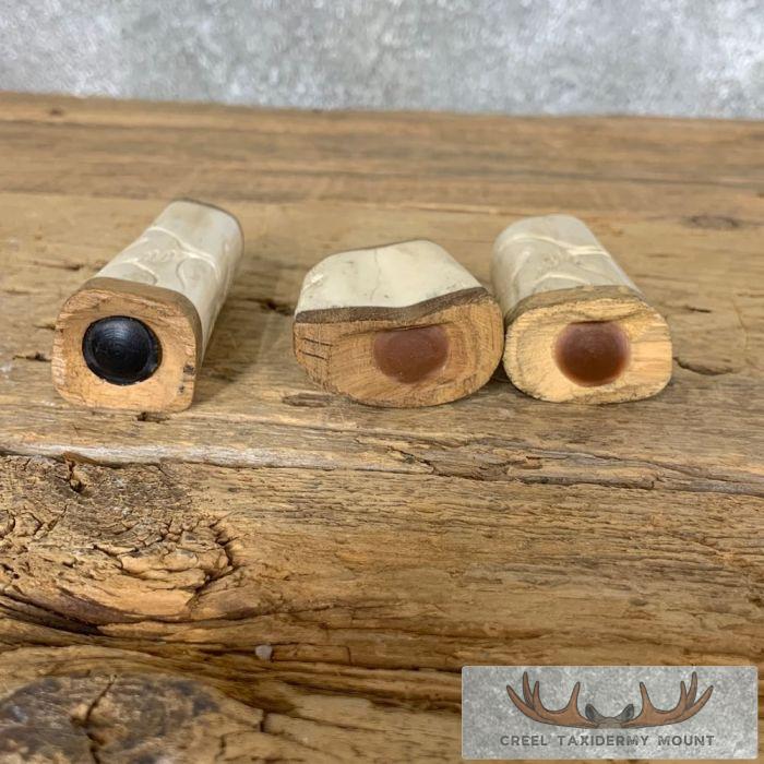 African Themed Carved Bone Salt and Pepper Shakers For Sale - Image 4