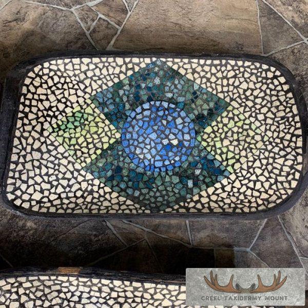 Carved Ostrich Egg Centerpiece Table Bowls - Image 9