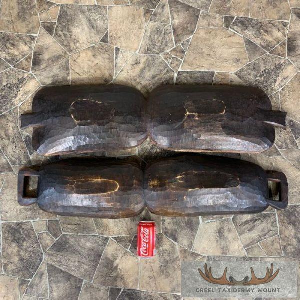 Carved Ostrich Egg Centerpiece Table Bowls - Image 3
