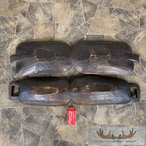 Carved Ostrich Egg Centerpiece Table Bowls - Image 4