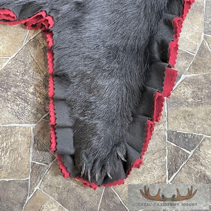 Black Bear Full-Size Taxidermy Rug For Sale - Image 7