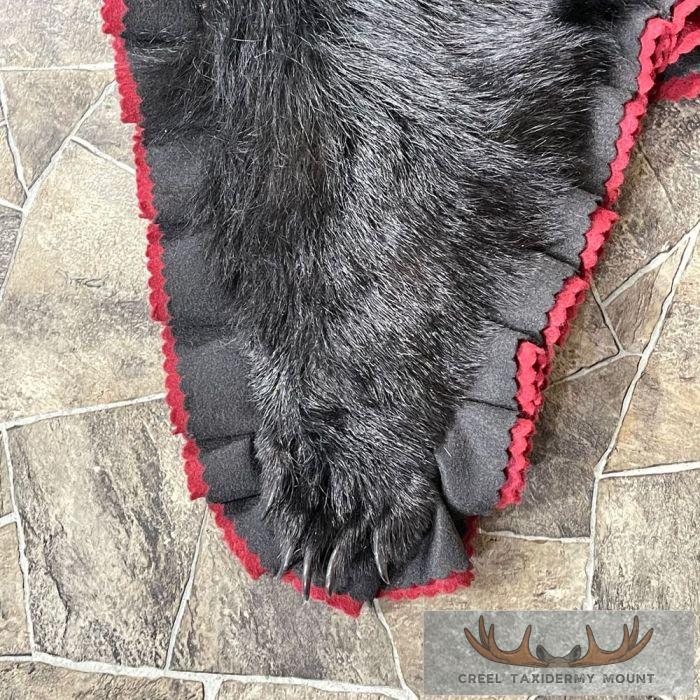 Black Bear Full-Size Taxidermy Rug For Sale - Image 10
