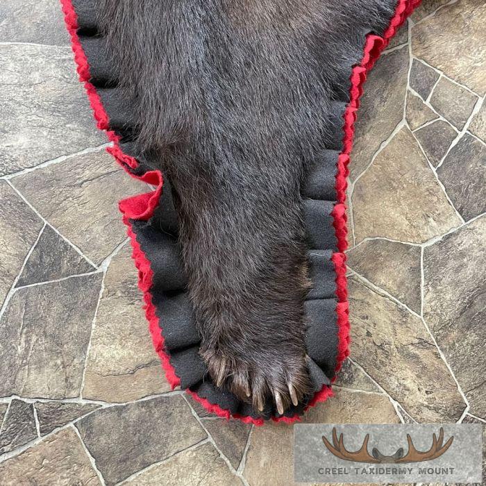 Chocolate Black Bear Full-Size Taxidermy Rug For Sale