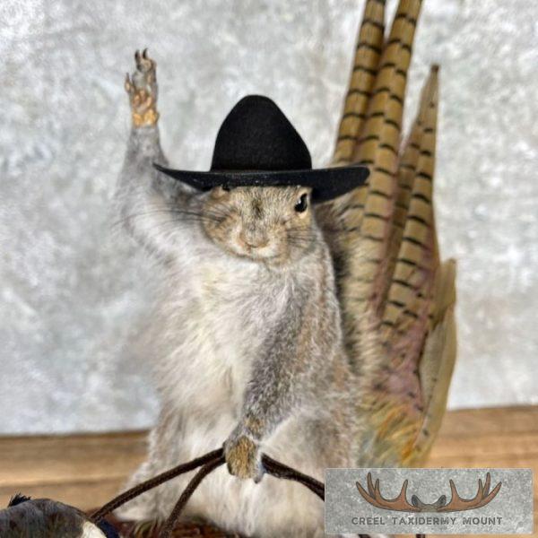 Cowboy Squirrel & Ringneck Pheasant Novelty Mount For Sale - Image 8