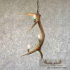 Four Light Elk Antler Chandelier For Sale - Image 4