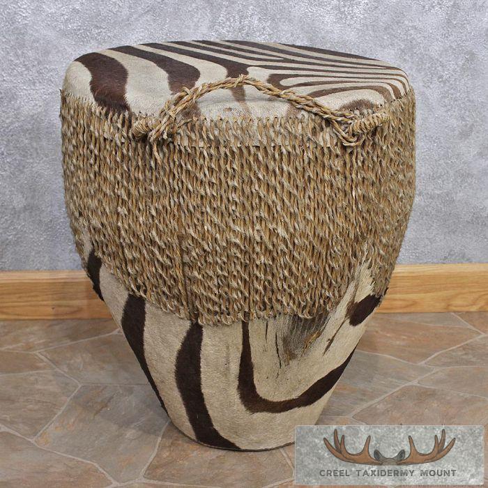 African Zebra Skin Drum