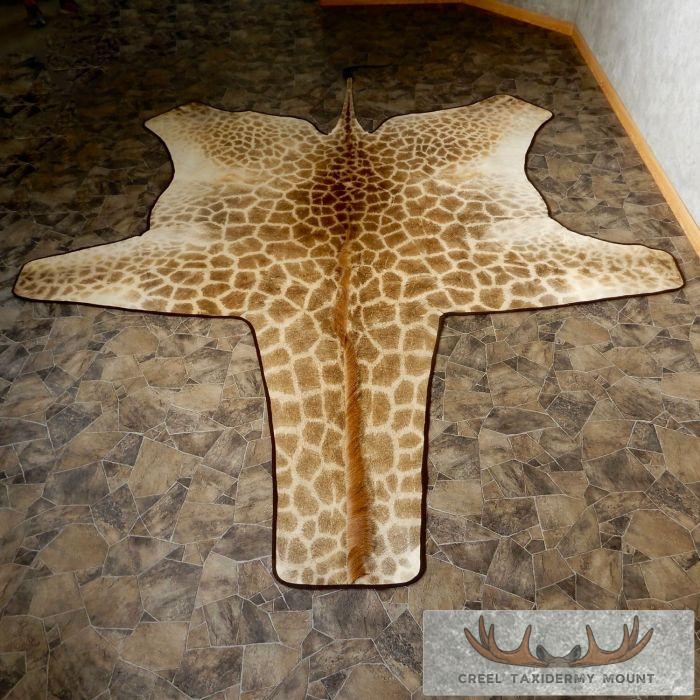 African Giraffe Taxidermy Hide Rug For Sale
