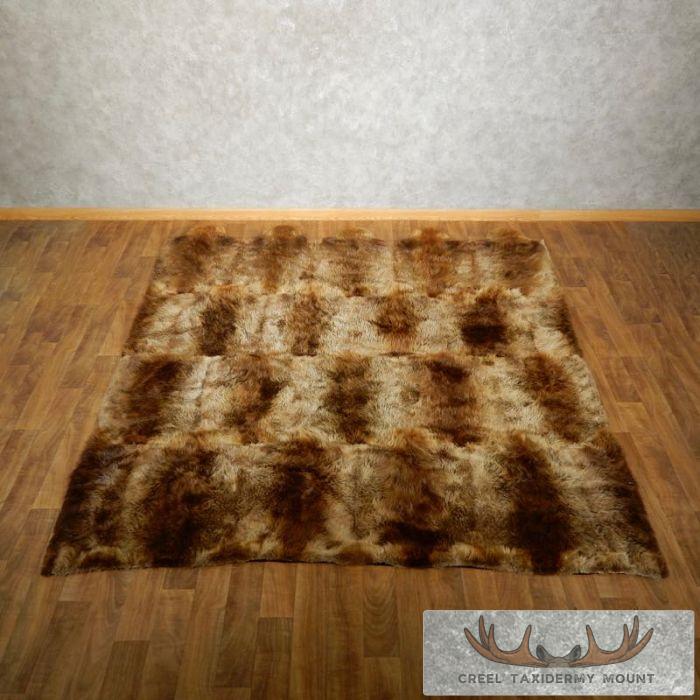 Giant Beaver Hide Fur Blanket Taxidermy Rug For Sale