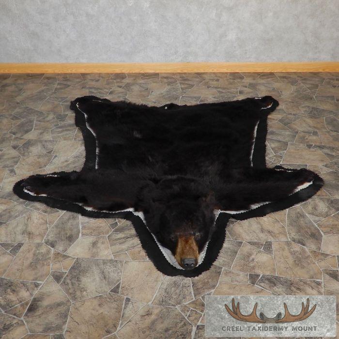 Black Bear Full-Size Taxidermy Rug For Sale