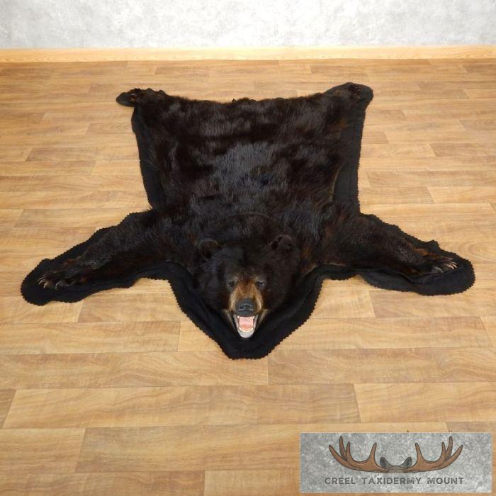 Black Bear Full-Size Taxidermy Rug For Sale