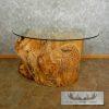 Carved Eagle Tree Trunk Table For Sale