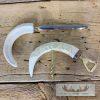 Carved Warthog Tusk Bottle And Letter Opener For Sale