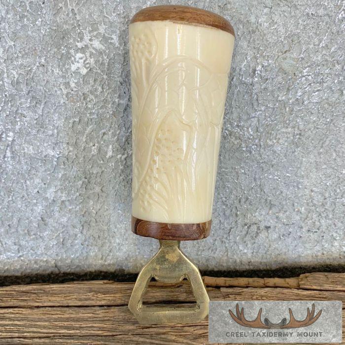 Carved Bone Handled Bottle Opener For Sale